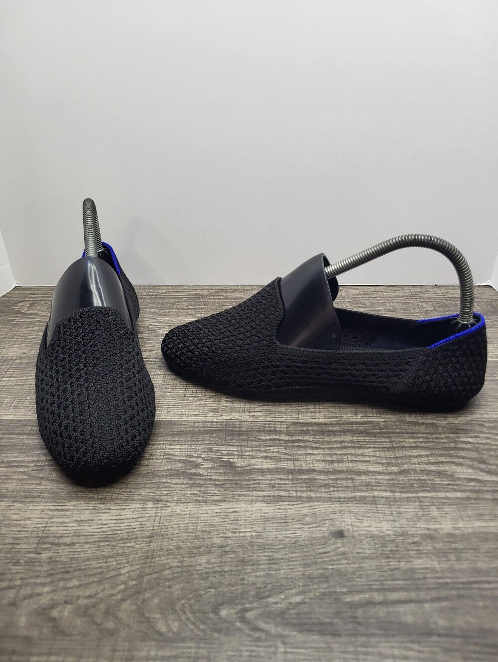 Rothy's The Flat Black Honeycomb Knit Fabric Round Toe Ballet Flats Womens 7.5